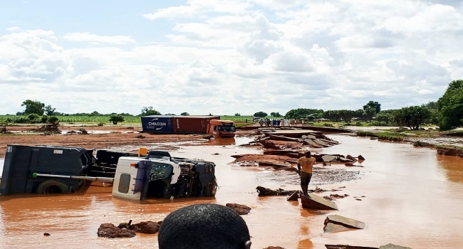 Flood Destroys Bridge In Niger