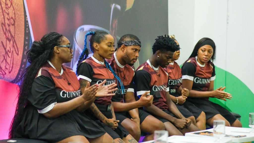 Hl: Bbnaija S10: Team Vibrant Steals The Show In First Guinness Challenge