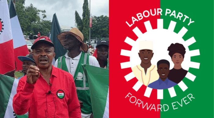 L R Nlc President Joe Ajaero Labour Party Logo 1