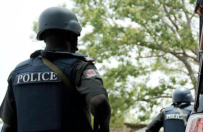 Nigerian Police Personnel On Duty