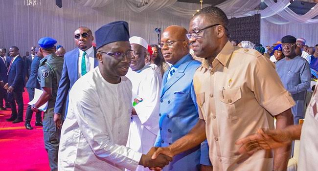 Okpebholo Shakes Philip Shaibus Hand