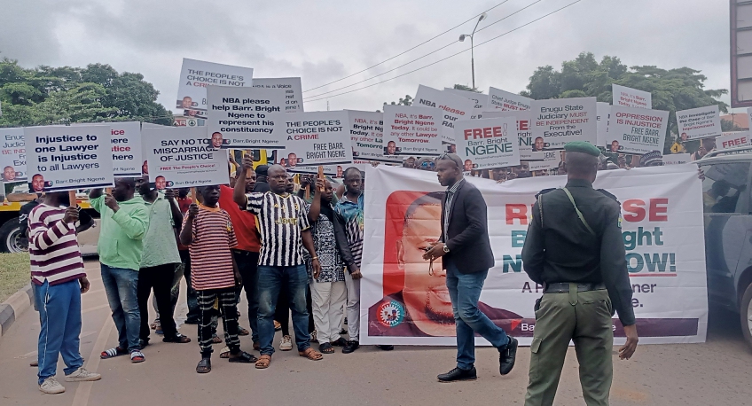 Protest Rocks Nba Conference Over Incarceration Of Enugu Lp Lawmaker-Elect