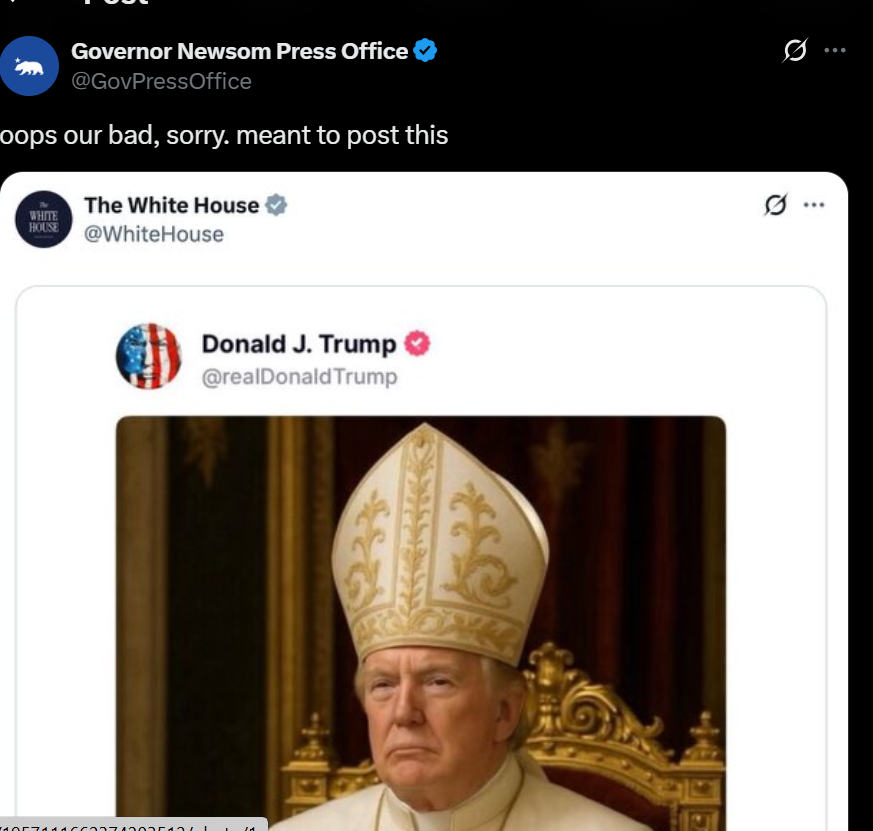 Governor Gavin Newsom Continues Trolling Trump As He Posts A.i. Photo Of Maga Celebrities Blessing Him