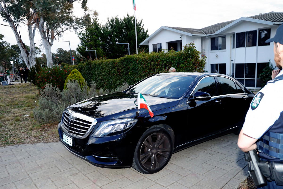 Vehicle Leaving Iranian Embassy In Australia