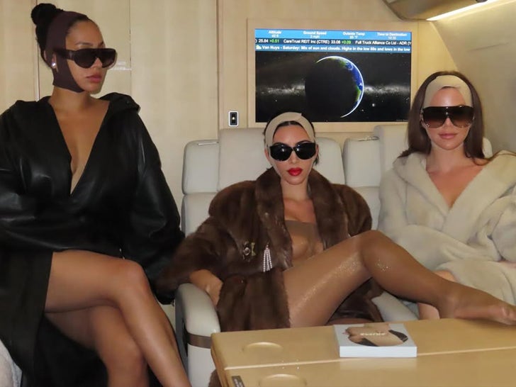Kim Kardashian Flashes Cle@Vage On Board Private Jet And Posts Risqué Photos