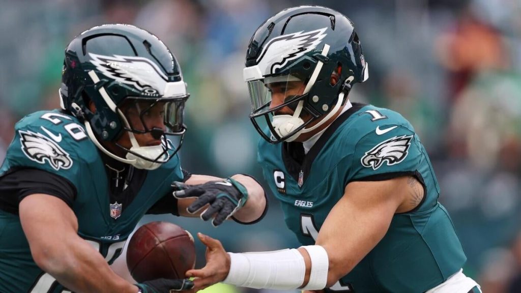 Jalen Hurts Saquon Barkley Eagles Cbs Imagn