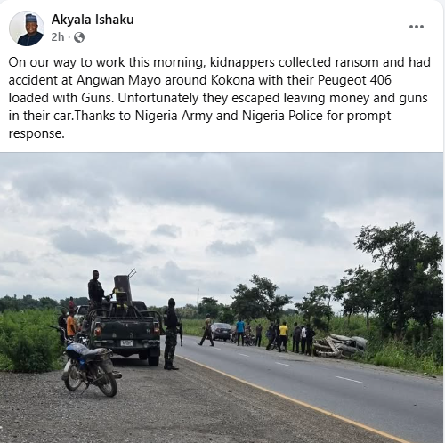 Suspected Kidnappers Involved In Auto Crash After Collecting Ransom In Nasarawa
