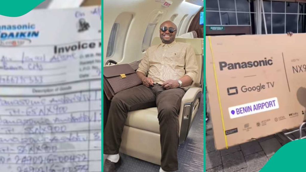 Isreal Dmw Shows Off Big Screen Tvs Bought In Lagos, Sent To Benin For His Newly Constructed House