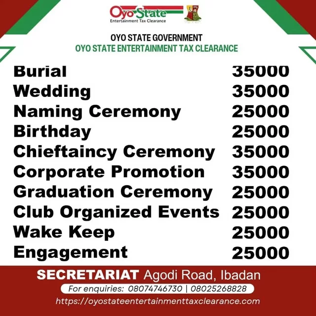 Viral Entertainment Tax Flyer Is Fake – Oyo State Government –
