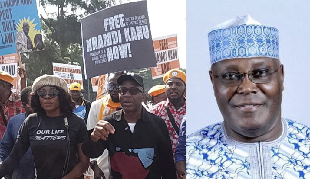 #Freennamdikanu: Atiku Condemns Arrest Of Sowore, Others, Says Tinubu ‘Showing Nigerians Who He Is’