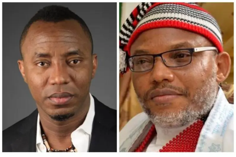 Sowore Meets Nnamdi Kanu As Ipob Lawyer Withdraws From Trial (Video)