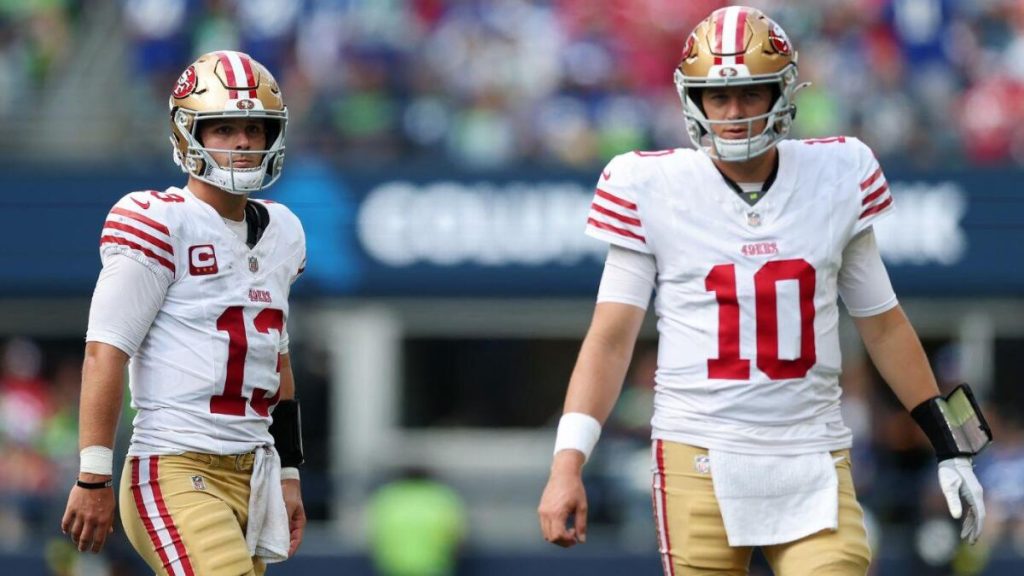No Qb Controversy Between Brock Purdy, Mac Jones Says 49Ers Gm John Lynch