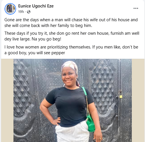 Gone Are The Days When A Man Will Chase His Wife Out Of The House And She Will Come Back With Her Family To Beg Him