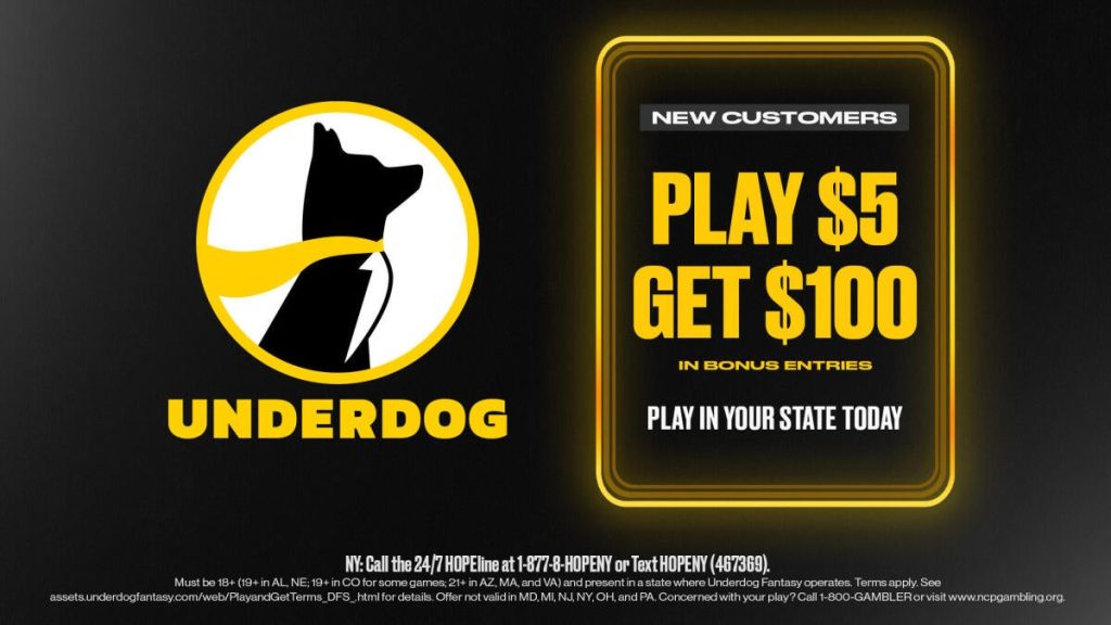 Underdog Promo Code Cbssports2: New Play $5, Get $100 Offer For Nfl Week 10, Nba, Nhl, More
