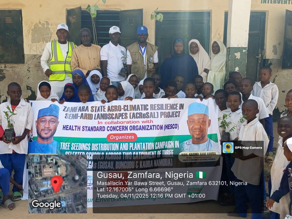 Acresal, Hesco Distribute 9,000 Tree Seedlings To Zamfara Schools