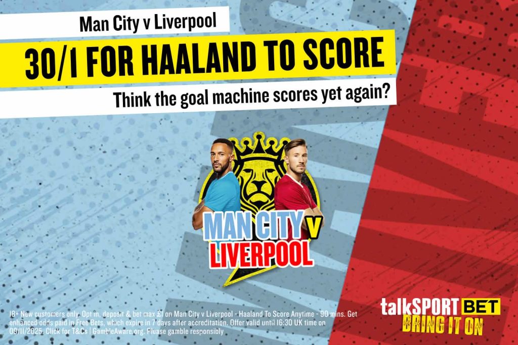 Man City Vs Liverpool Betting Offer: Get 30/1 Haaland To Score On Talksport Bet
