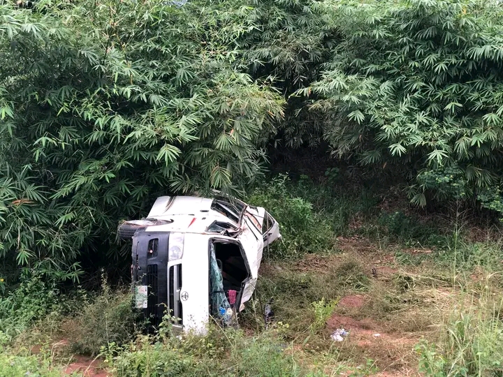Two Victims Confirmed Dead As Bus Crashes Into Bush In Abia
