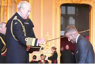 David Beckham Recieves Knighthood From King Charles David Beckham Recieves Knighthood From King Charles