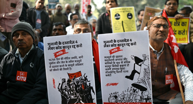 Thousands Of Trade Union Workers Protest India’S New Labour Codes