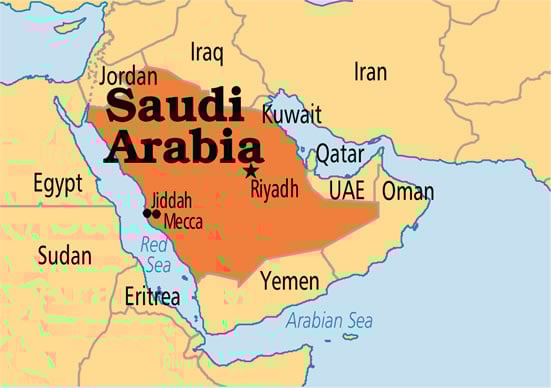 Map Of Saudi Arabia Map Of Saudi Arabia