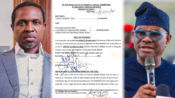 Alleged Defamation: Apc Leader Tonye Cole Slams N40.5 Billion Defamation Suit On Wike