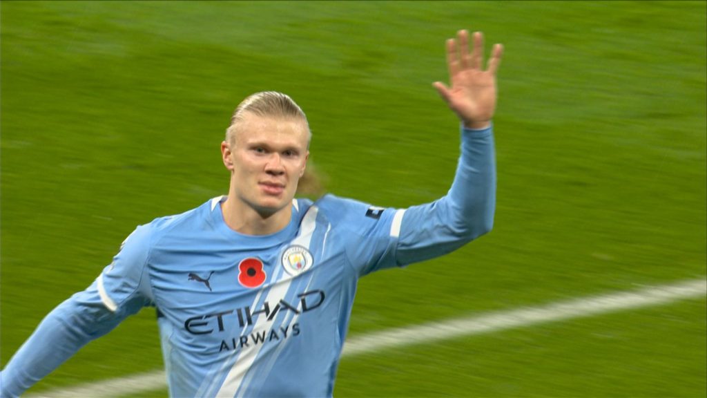 Goal E Haaland (29) Manchester City 1