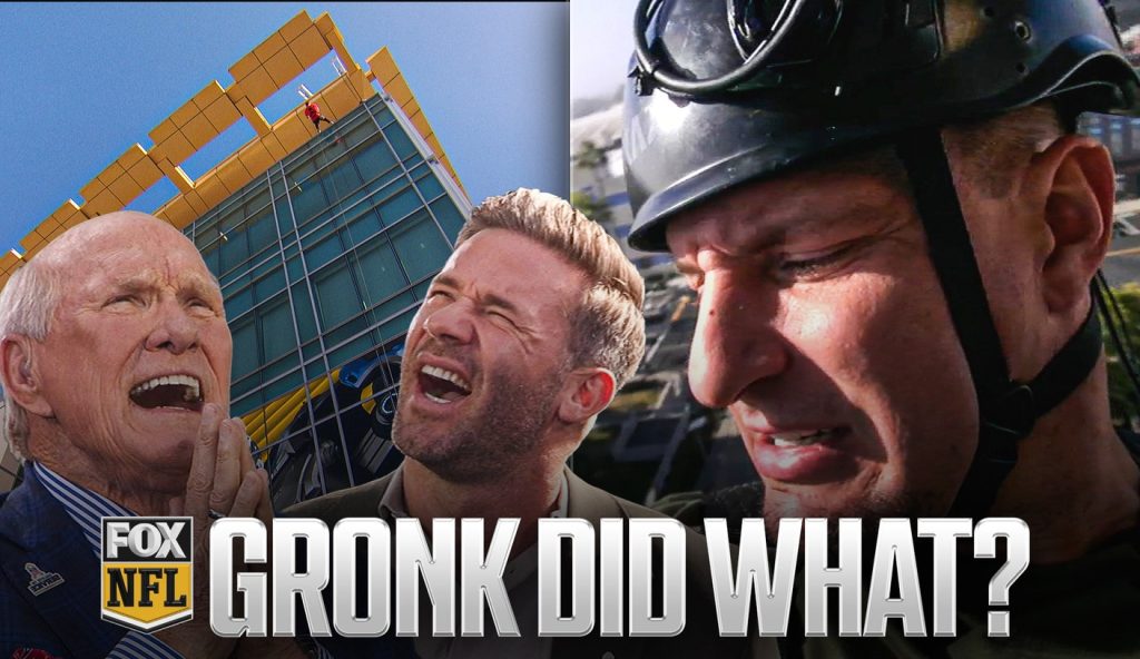 Rob Gronkowski Rappels Down 5-Story Building In Wild ‘Fox Nfl Sunday’ Stunt