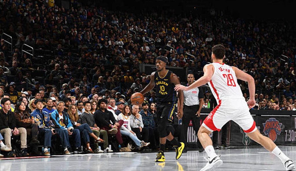 San Francisco Ca Jimmy Butler Iii Of The Golden State Warriors Dribbles The Ball During The