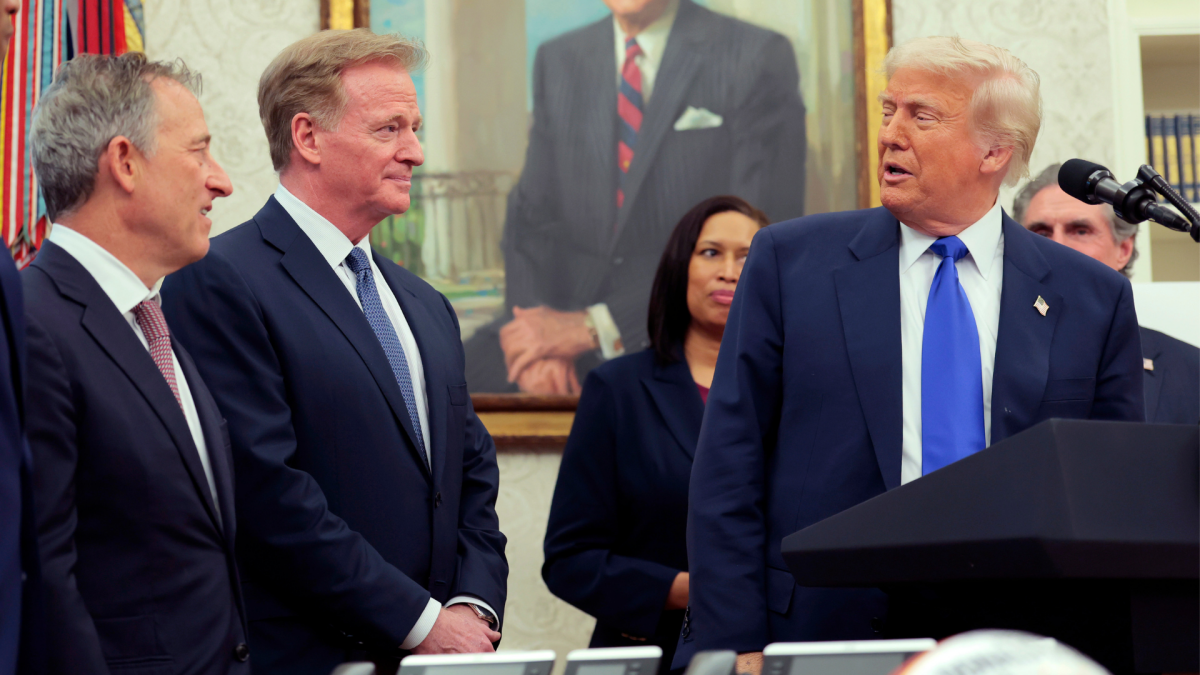 Trump Goodell Harris Getty