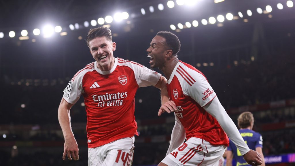 Viktor Gyokeres Arsenal Celebrates Fourth 1033003525 How To Follow Slavia Prague V Arsenal As Gunners In Action In Early Kick-Off