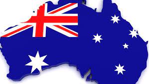 Australia flag map Australia flag map