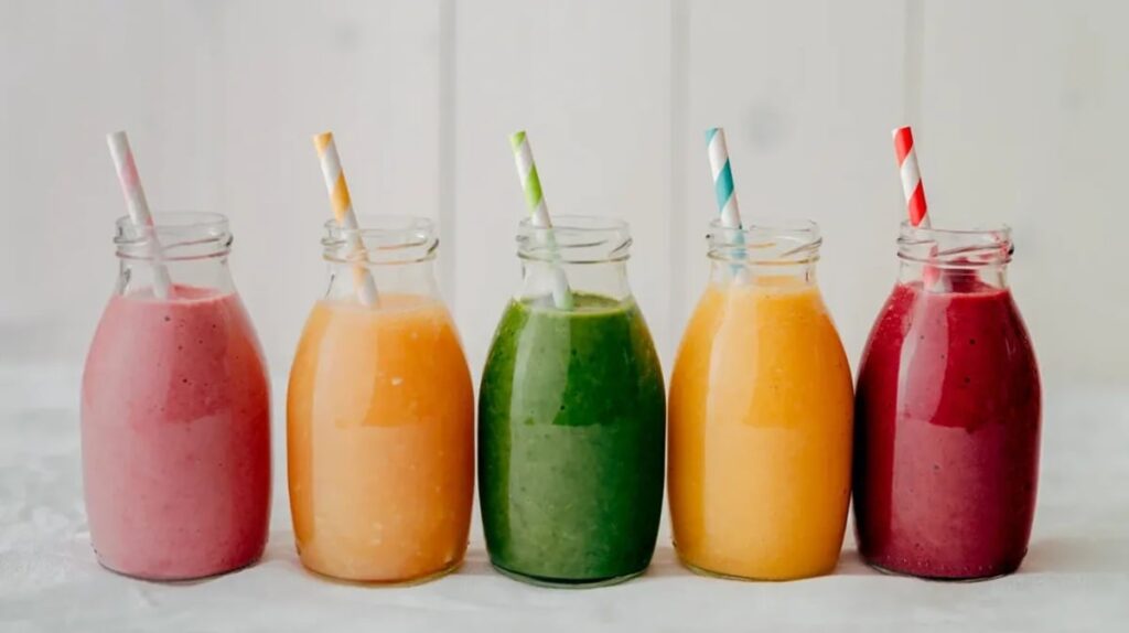 Colorful smoothies