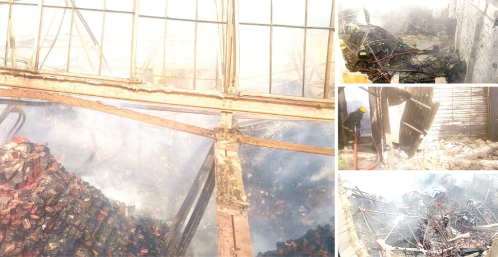 Goods worth billions of Naira burnt as fire guts Singer Market in Kano State yesterday Goods worth billions of Naira burnt as fire guts Singer Market in Kano State yesterday