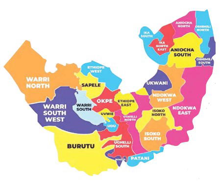 Map Of Delta State Map Of Delta State
