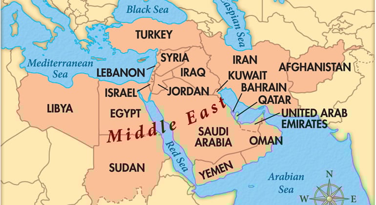 Middle East Map Middle East Map