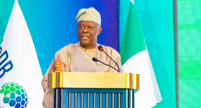 Minister Of Finance And Coordinating Minister Of The Economy Wale Edun While Speakin Minister Of Finance And Coordinating Minister Of The Economy Wale Edun While Speakin