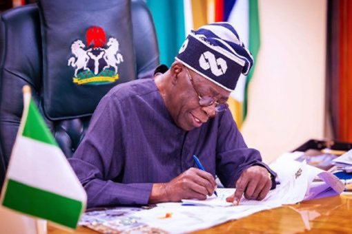 Tinubu Signs Writes Tinubu Signs Writes