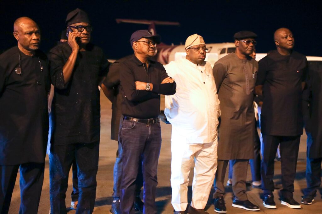 Wike Receives Senator Mpigis Corpse At Abuja Airport Wike Receives Senator Mpigis Corpse At Abuja Airport