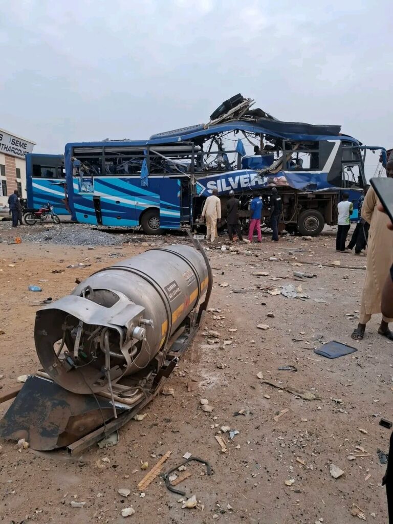 Damaged Bus In Kaduna Park Damaged Bus In Kaduna Park