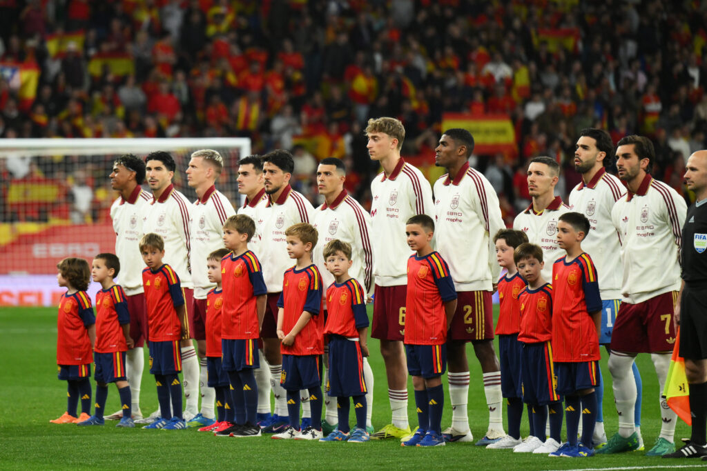 Spain Players Line National Anthems 1070699667 Spain Players Line National Anthems 1070699667